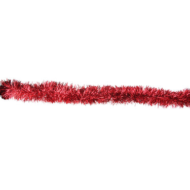 12' Traditional Red Christmas Tinsel Garland - Unlit